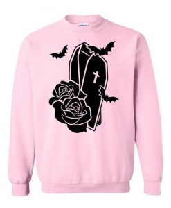Coffin Bats and Roses Sweatshirt EL