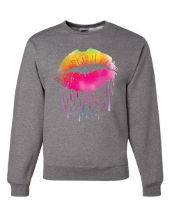 Dripping Neon Lips Sweatshirt ER01