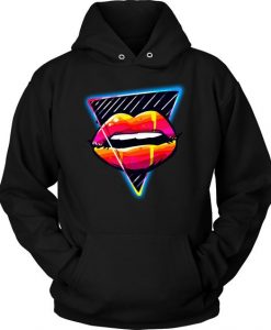 Hot Pink Lips Kiss Me Lipstick Party Hoodie ER01