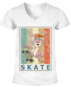Kaninchen Hase Skateboard T-Shirt AV01