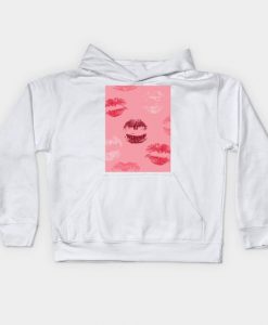 Lip Print Kisses Hoodie ER01