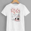 Perfume And Floral Print T-Shirt EM31