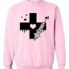 Pink Heart Dripping Blood Sweatshirt EL