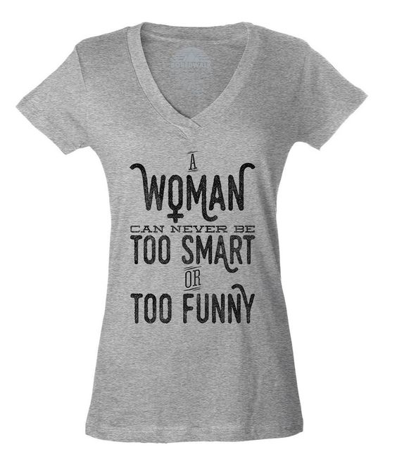 Smart or Too Funny Vneck T-Shirt DV01