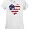 American Heart Flag T Shirt N20SR