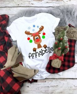 Annabelle christmas moose T-shirt ER6D