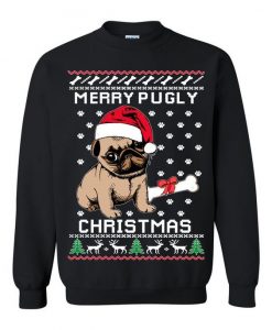 Merry Pugly Christmas Sweatshirt EM3D