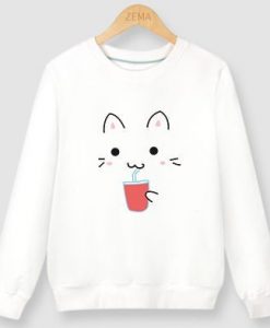 Cat Drink Sweatshirt EL10F0