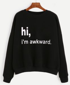 Black Slogan Sweatshirt AL5MA1