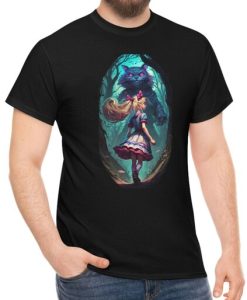 Alice and the Cheshire cat T Shirt