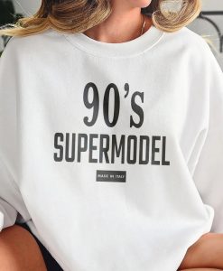 90's Supermodel Print Sweatshirt