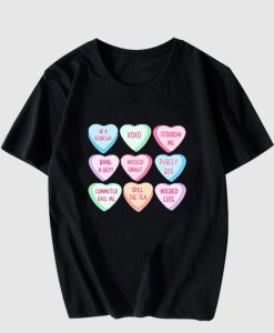Official Boston candy hearts valentine's day spill the tea T-Shirt AL